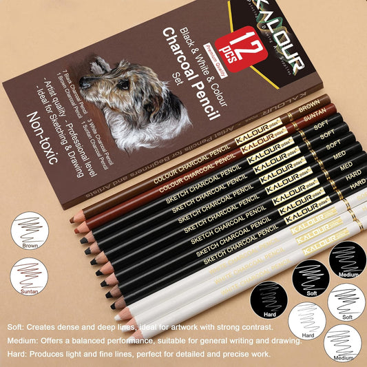 Caja De Lápices De Dibujo Kalour 12 Piezas