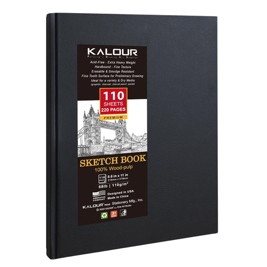 Block De Bocetos Kalour 8.5*11 220 Páginas