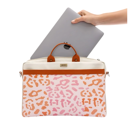 Porta Laptop Paraíso Salvaje Print Rosado