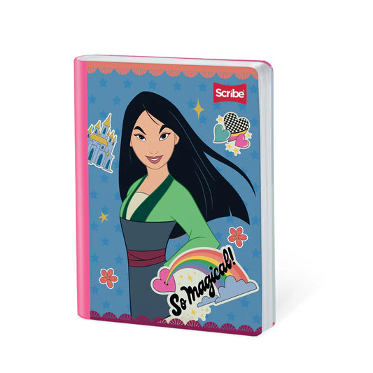 Libreta Cosida Premium Princesas Cuadros 1x1