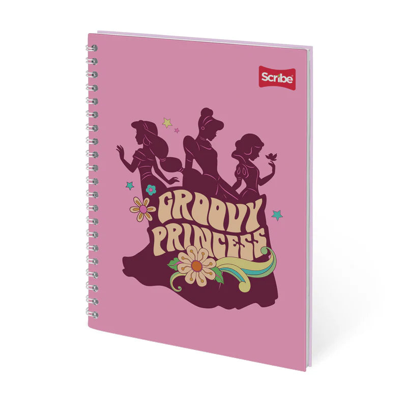 Libreta Espiral Premium 80 Hojas Princesas