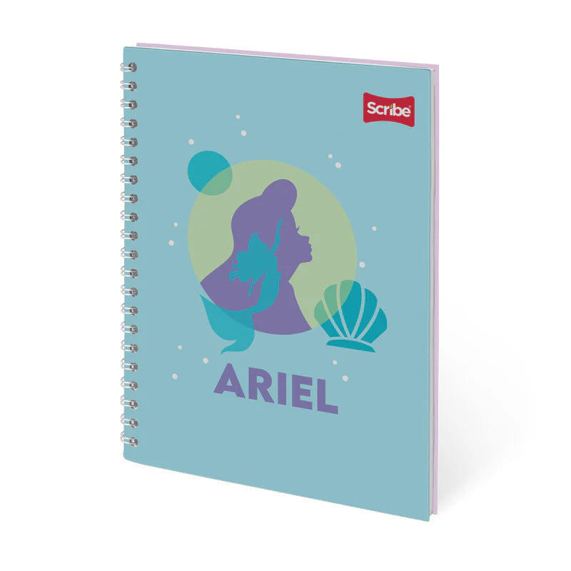Libreta Espiral Premium 80 Hojas Princesas