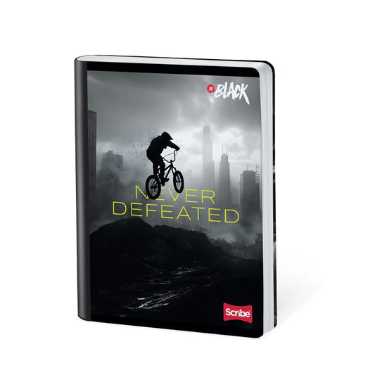 Libreta Cosida Premium In Black Cuadriculada