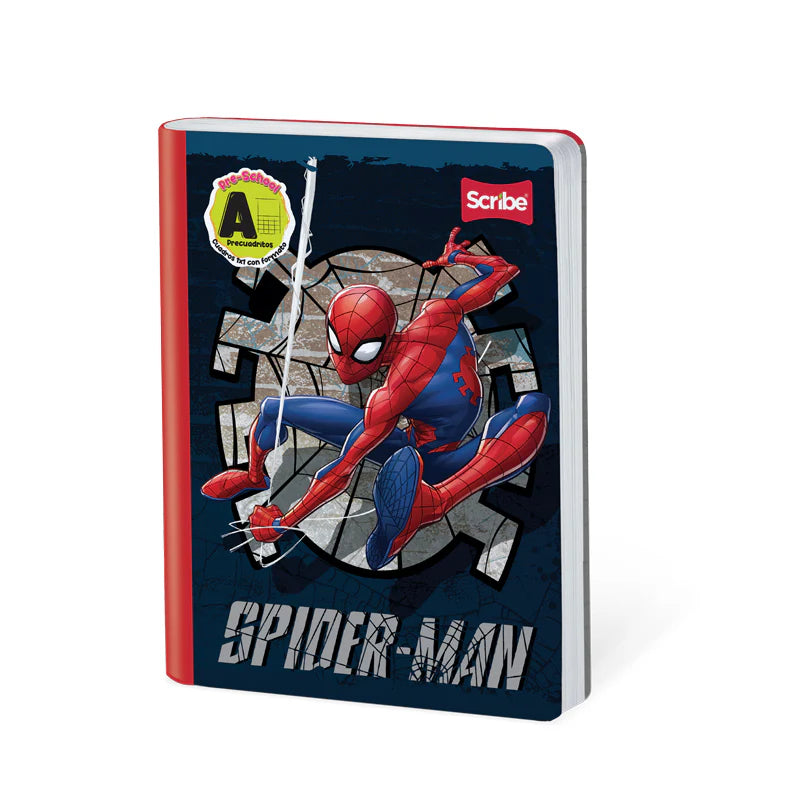 Libreta Cosida Premium Spiderman Cuadros 1x1