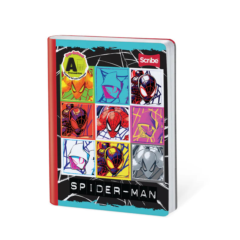 Libreta Cosida Premium Spiderman Cuadros 1x1