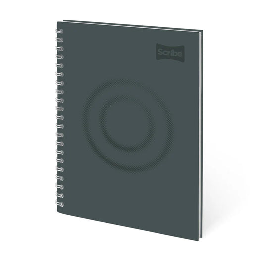 Libreta Espiral Pasta Dura De Cuero Scribe 5 Materias Premium