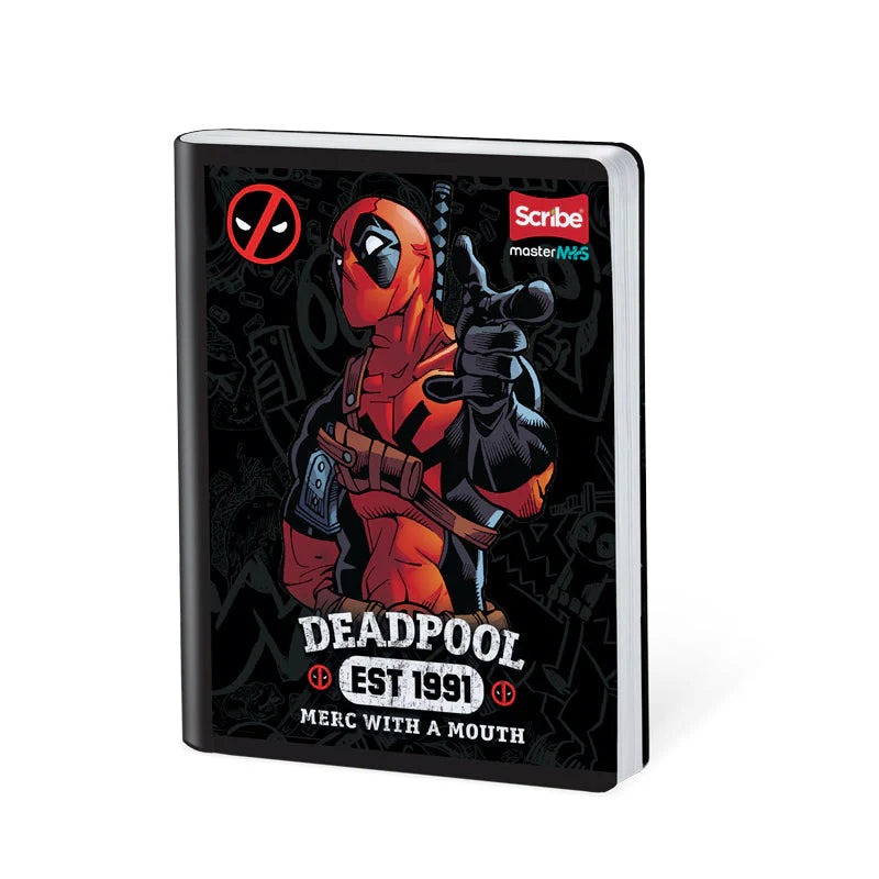 Libreta Cosida Master Mas Deadpool Doble Linea