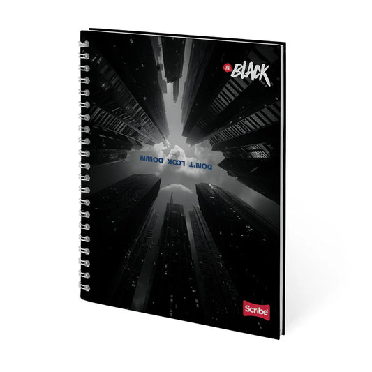 Libreta Espiral Premium In Black 5m Grande