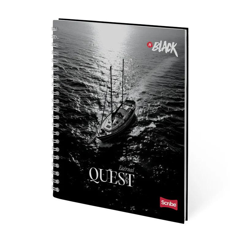 Libreta Espiral Premium In Black 5m Grande