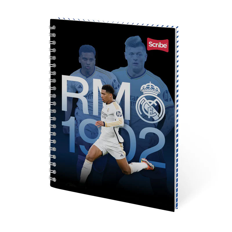 Libreta Espiral Premium 80 Hojas Real Madrid