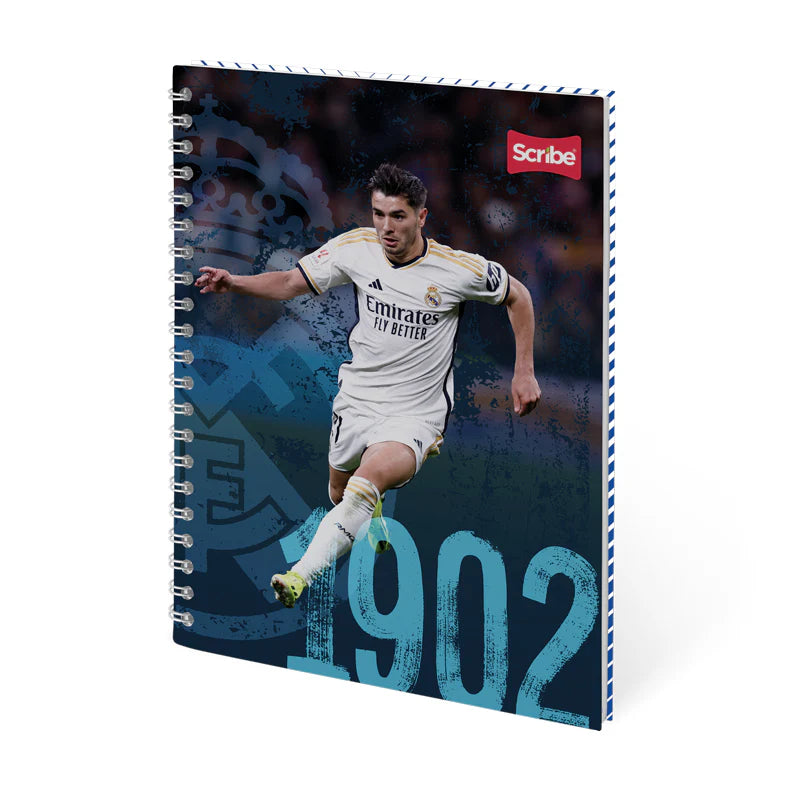 Libreta Espiral Premium 80 Hojas Real Madrid