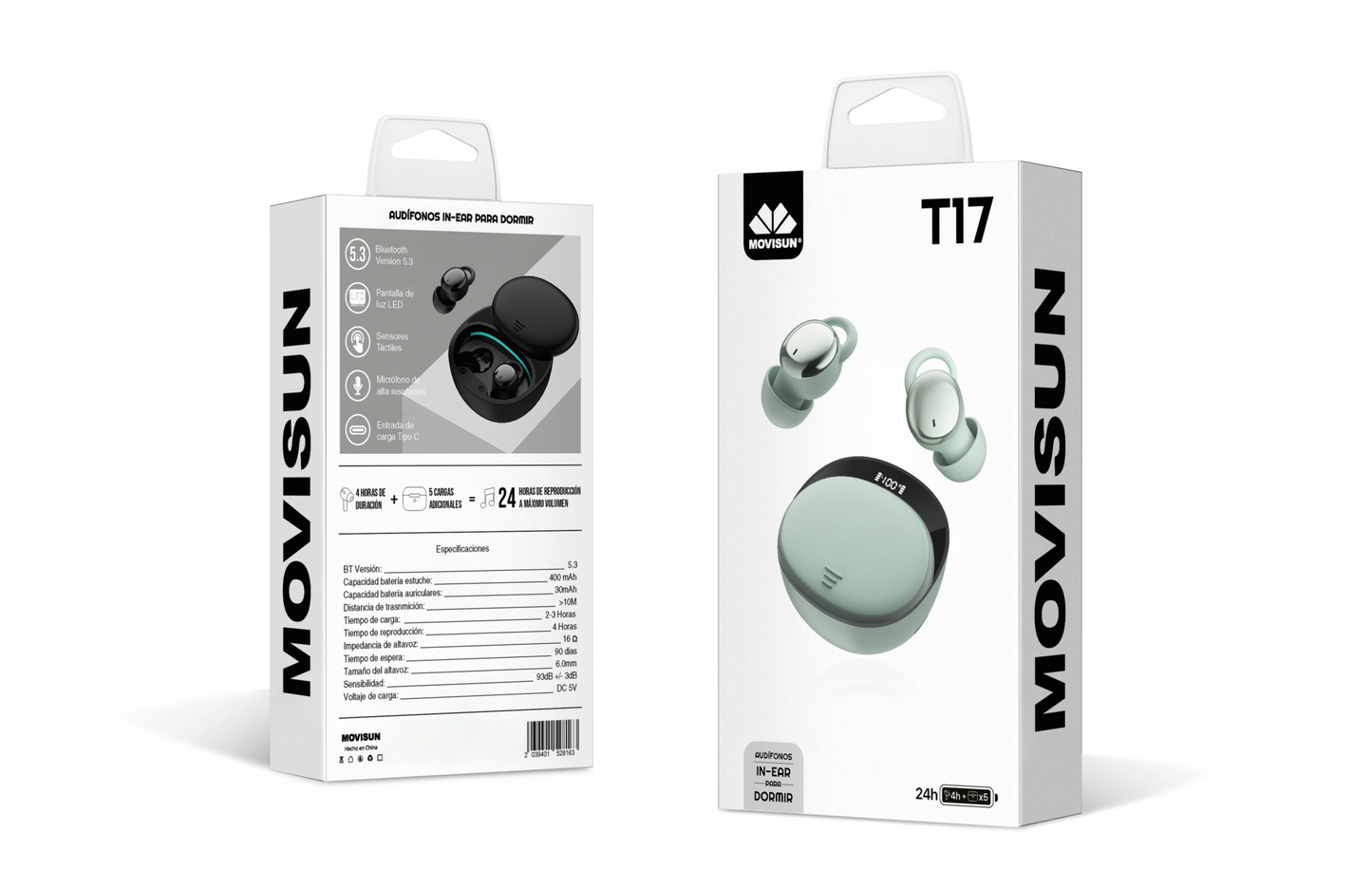 Audifono Inalambrico Movisun In Ear Para Dormir