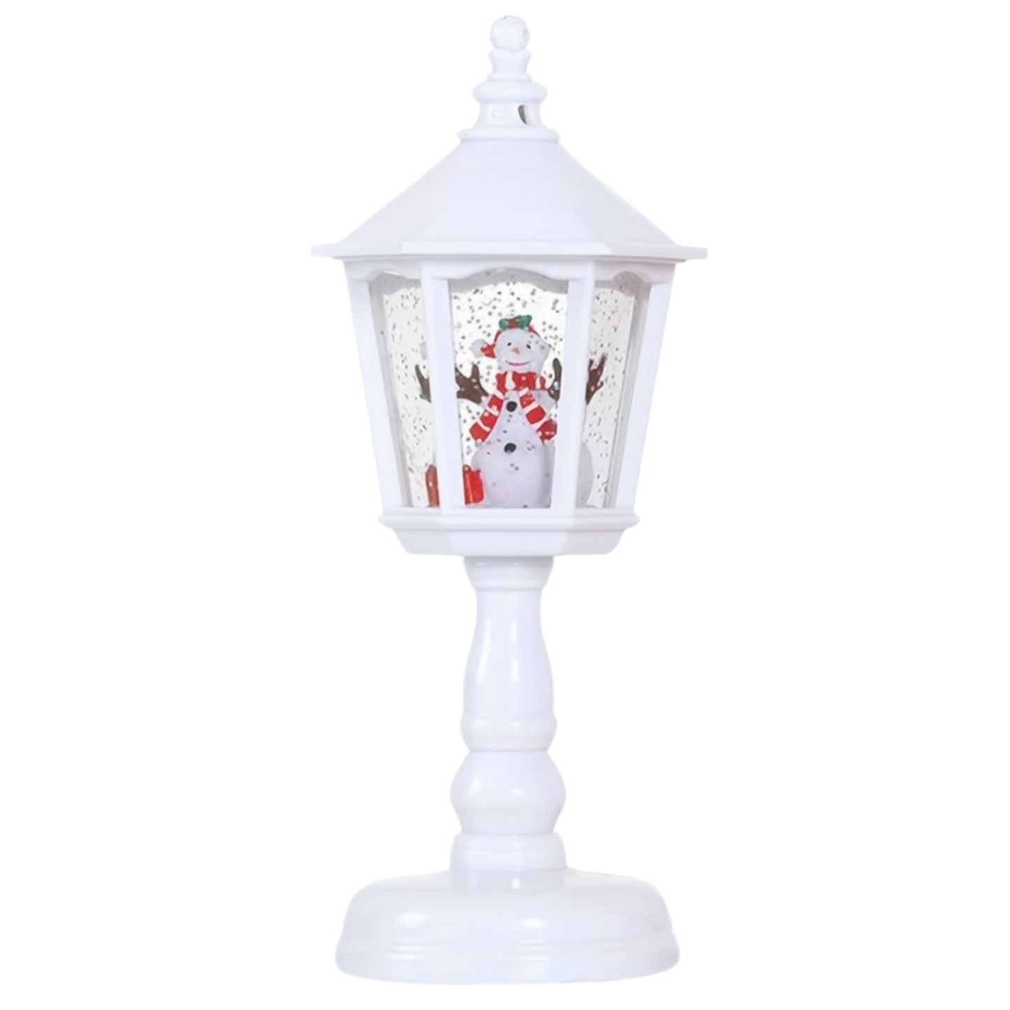 Farol Musical con Luces Diseño Muñeco de Nieve
