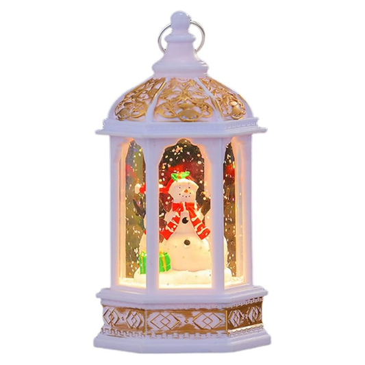 Lámpara Farol Muñeco de Nieve