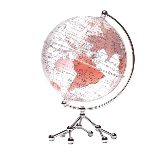 Lámpara Globo Terráqueo Rosado con Luces