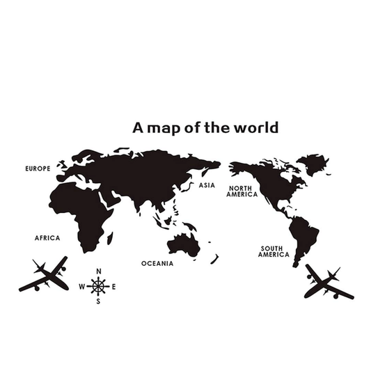 Mapa Mundi Acrílico 3D Decorativo