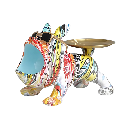 Perro Decorativo de Cerámica Colorido