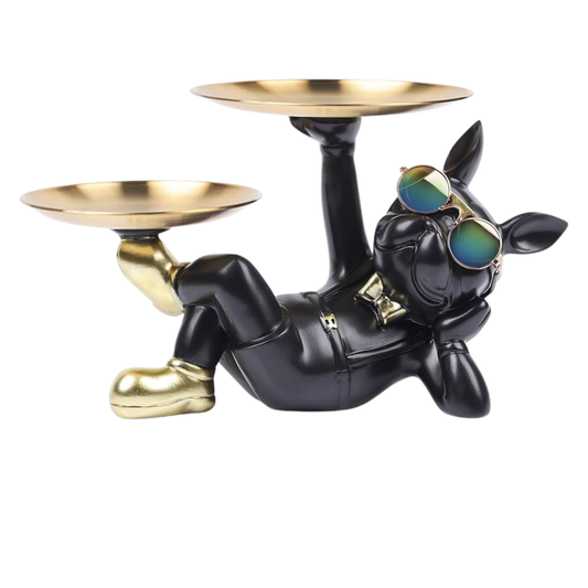 Perro Negro Decorativo Acostado