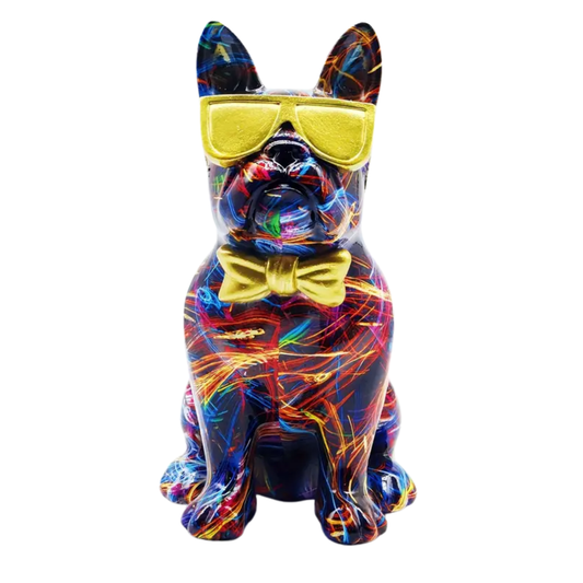Perro Decorativo en Resina Colorido