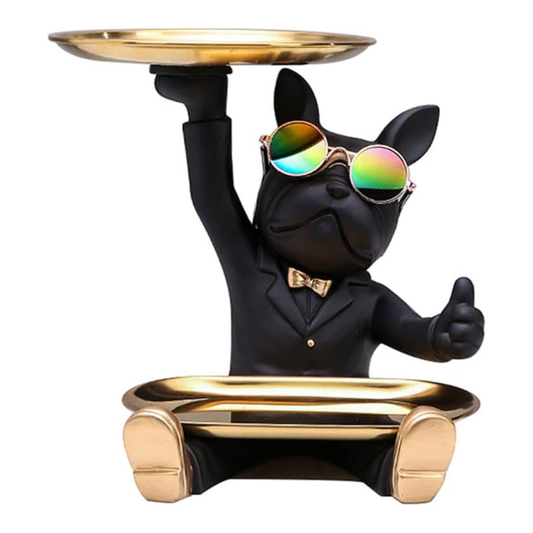 Perro Decorativo con Platos