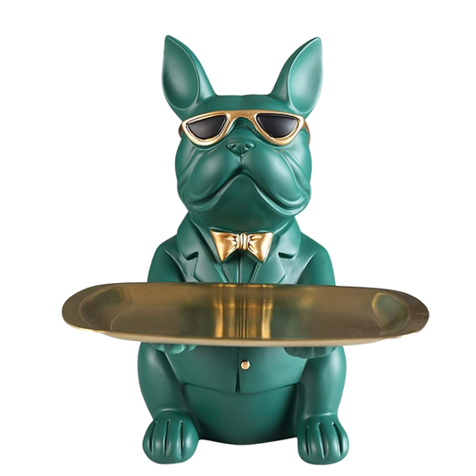 Perro Decorativo con Plato