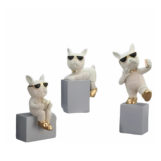 Set de 3 Perros con Base