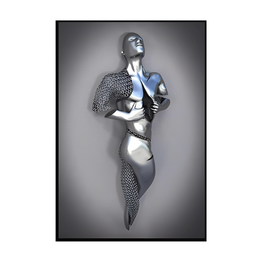 Cuadro Decorativo - Hombre Manos En El Pecho