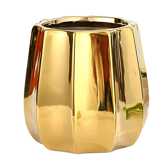 Florero Decorativo Moderno Dorado