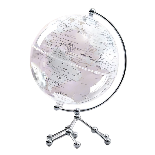 Lámpara Globo Terráqueo Blanco con Luces
