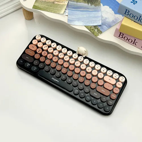Teclado Inalámbrico Modelo Anni Color Rosa Pastel