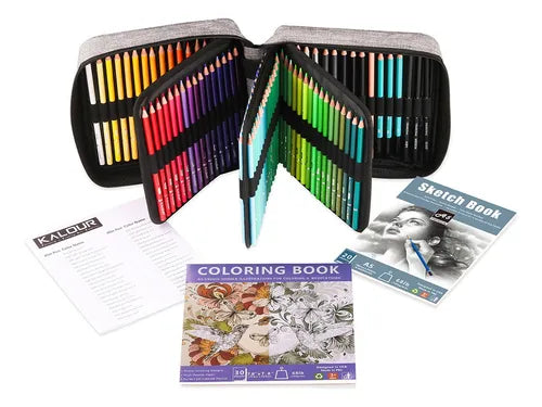 Estuche Gris Colores Kalour 132 Piezas