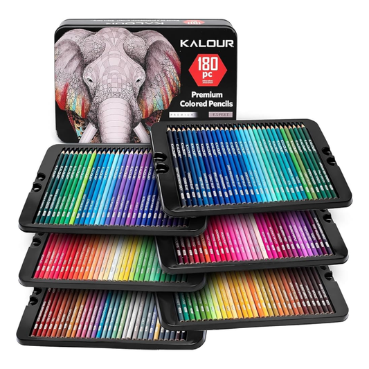 Estuche Metálico Colores Kalour 180 Piezas