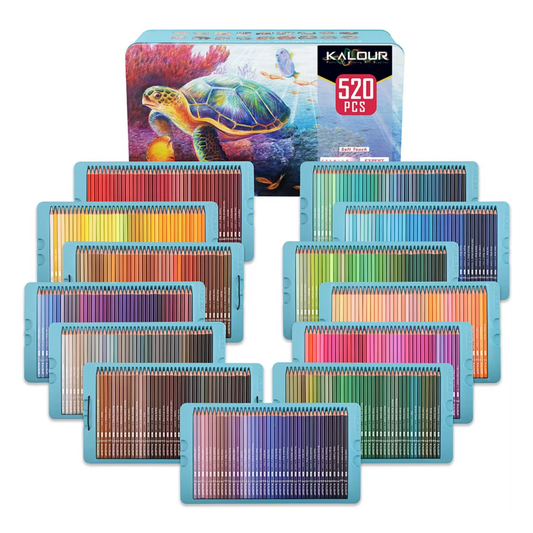 Estuche Metálico Colores Kalour 520 Piezas