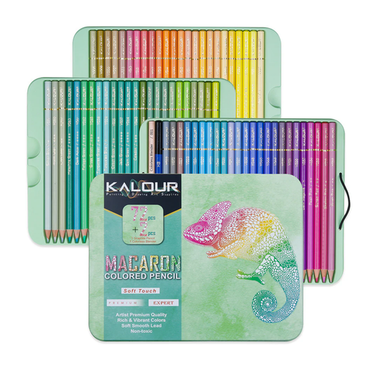 Estuche Metálico Colores Kalour 72 Piezas Macaron