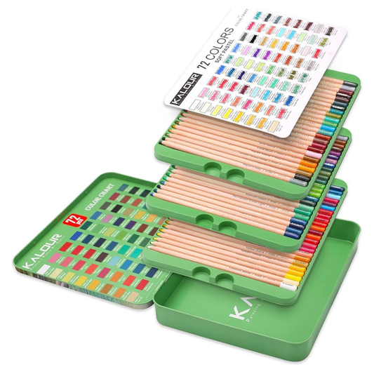 Estuche Metálico Colores Kalour 72 Piezas Soft Pastel