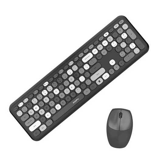Set Teclado Y Mouse Inalámbrico Mofii Modelo 666 Colores Gris Y Negro