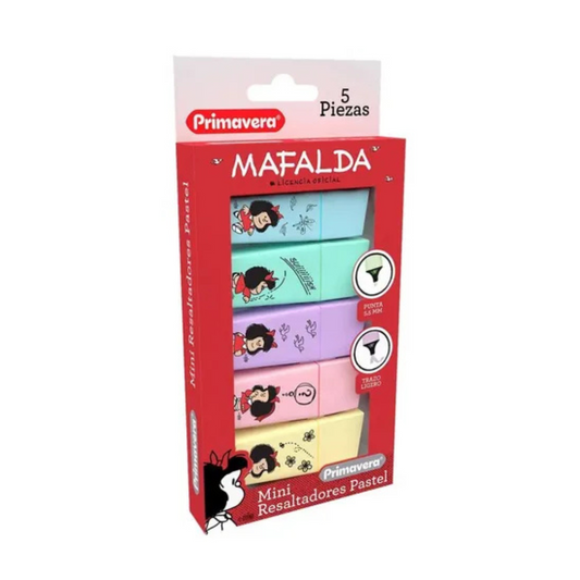 Set De 5 Miniresaltadores Colores Pastel Diseño De Mafalda