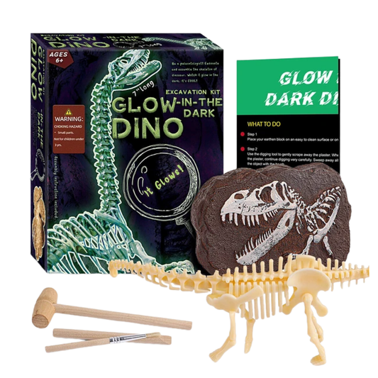 Kit Excavación Dinosaurio Luminoso en Oscuridad