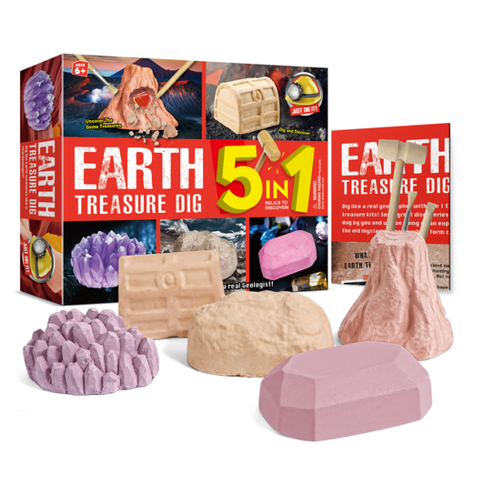 Kit Excavación Tesoros de la Tierra 5 en 1