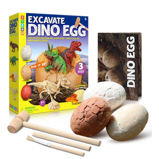 Kit Excavación Tres Huevos de Dinosaurios