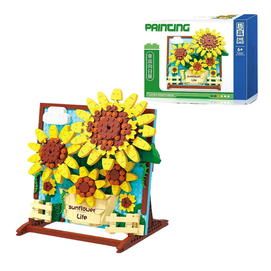 Bloques de Construcción Cuadro de Girasoles