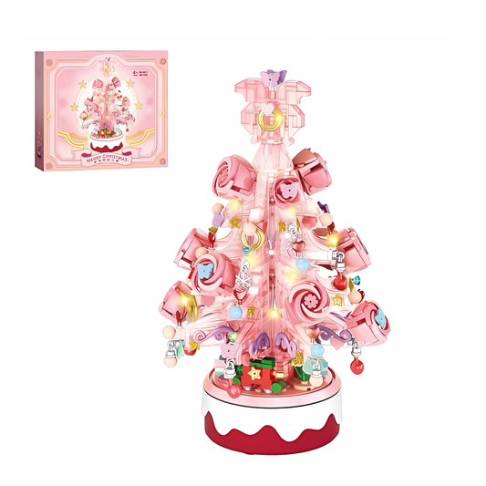 Bloques de Construcción Árbol Musical Navideño Rosado