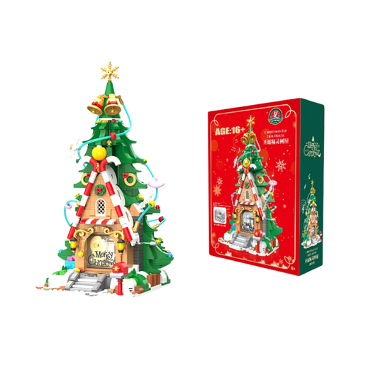 Bloques de Construcción Casa de Árbol de Elfo Navideño
