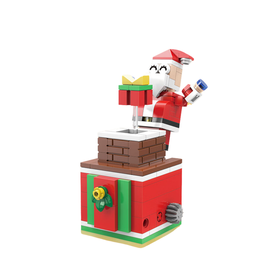 Bloques de Construcción Santa Claus en Chimenea