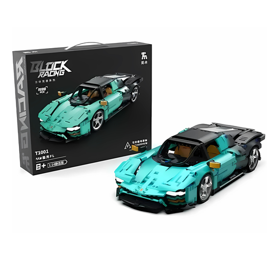 Bloques de Construcción Carro Turquesa