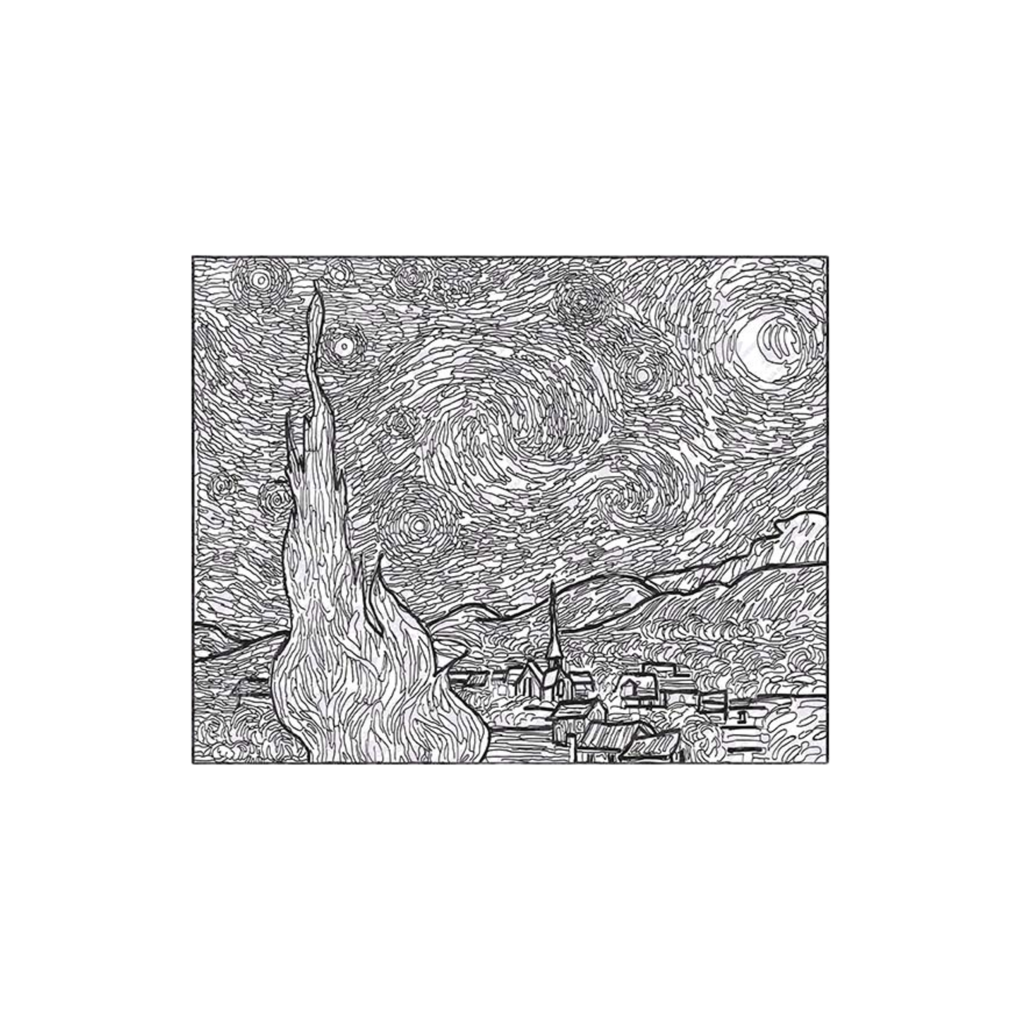 Set de Libro Grande con Colores para Pintar Mandalas Edición Especial Pinturas Famosas (Caja Azul)