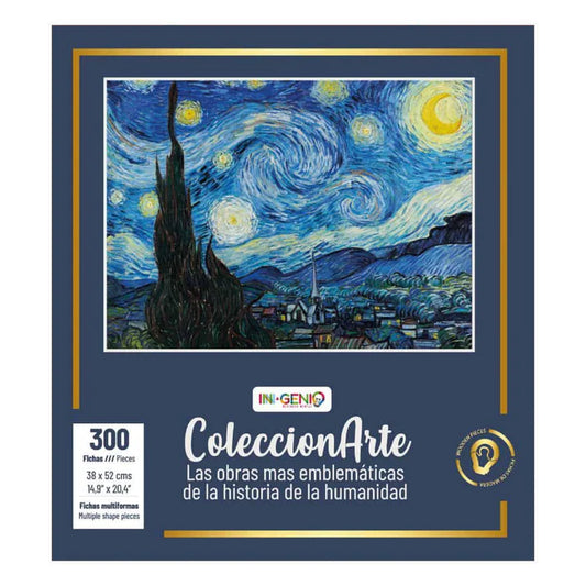 Rompecabezas en Madera Multiformas Starry Night (Noche Estrellada) 300 Piezas
