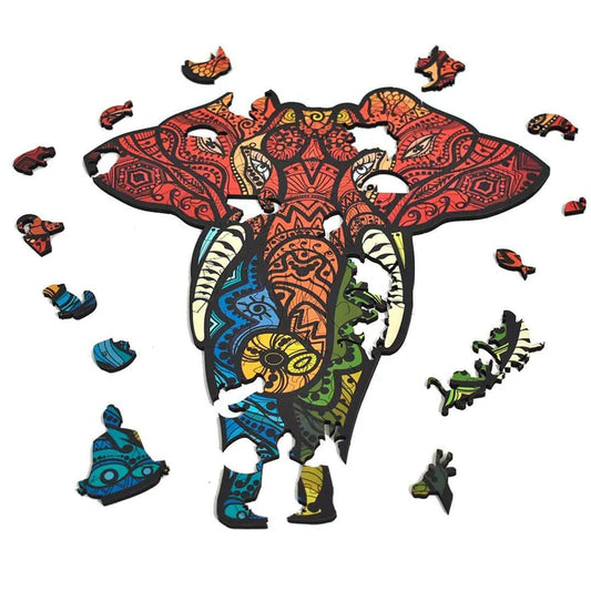 Rompecabezas en Madera Multiformas Tembo - Elefante