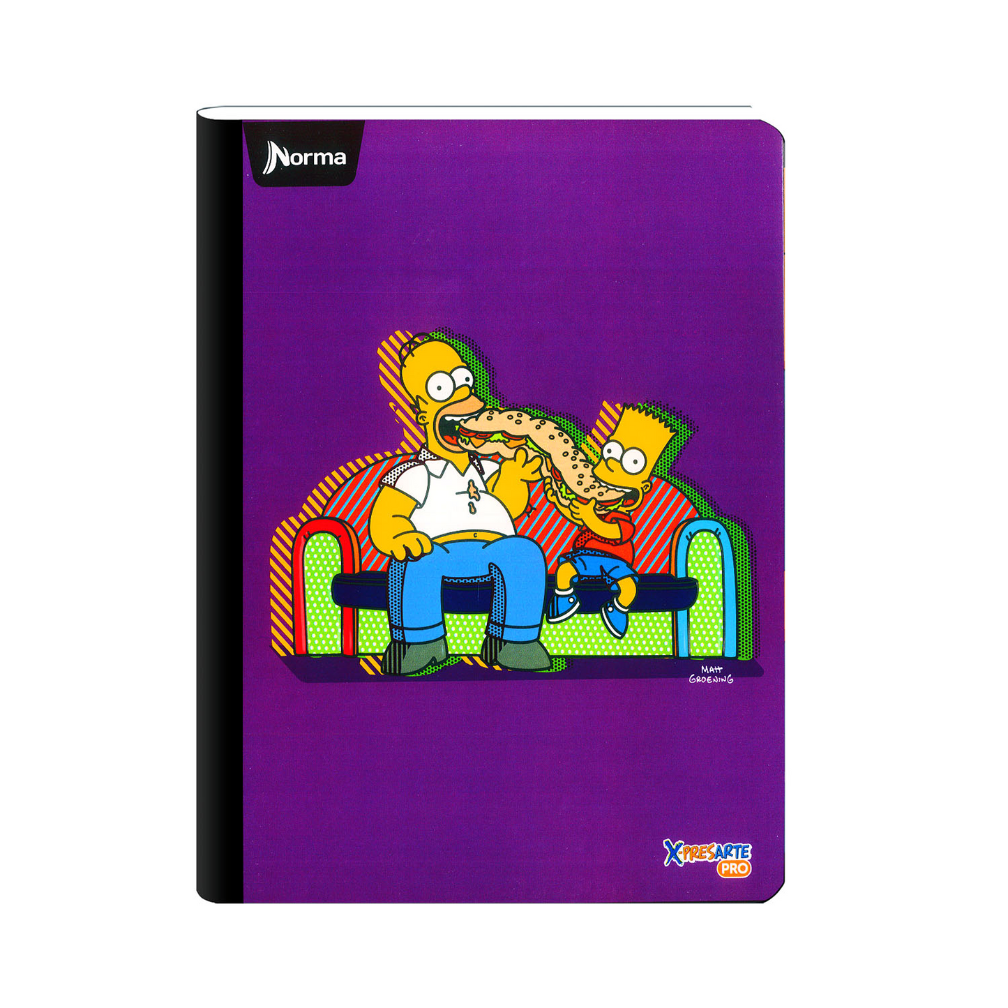 Libreta Cosida Cuadriculado Xpresarte Pro The Simpsons 100-2 Norma