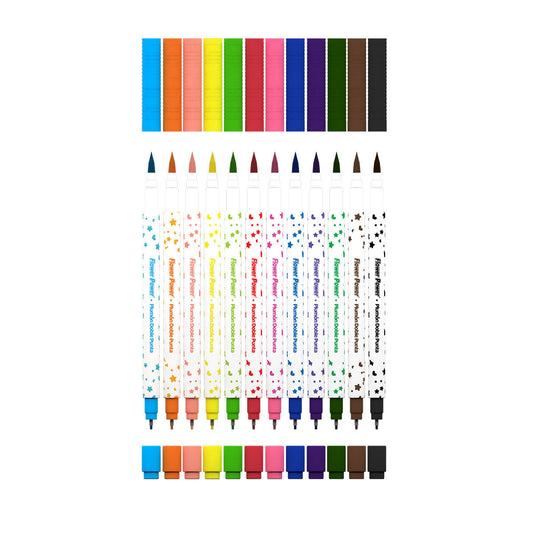 Marcadores Doble Punta Lettering Flower Power x24 und